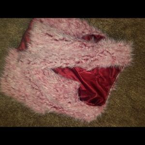 Red fur vest